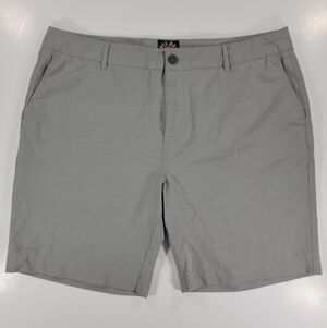 Faherty All Day Shorts Drawstring Men’s 38 Gray Stretch 9" Performance Hybrid